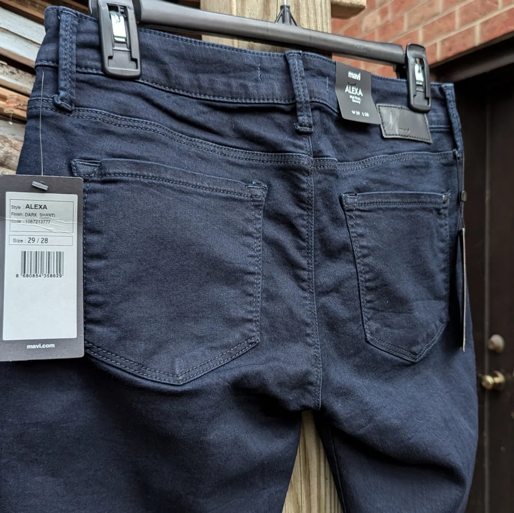 Mavi Alexa Mid- Rise Skinny Jeans In Dark Shanti Size 29/28 - Picture 11 of 12